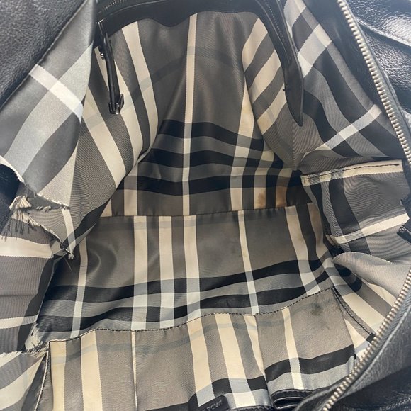 Burberry Black Leather Large Bag/Tote - Picture 9 of 10